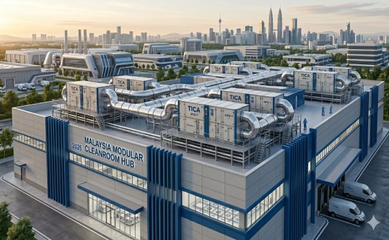WONCLEAN 2026 modular cleanroom project in Malaysia featuring AHU-1 integration, H14 HEPA filtration, and smart air exchange controls