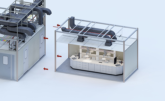 Container Laboratory è una soluzione modulare per camere bianche